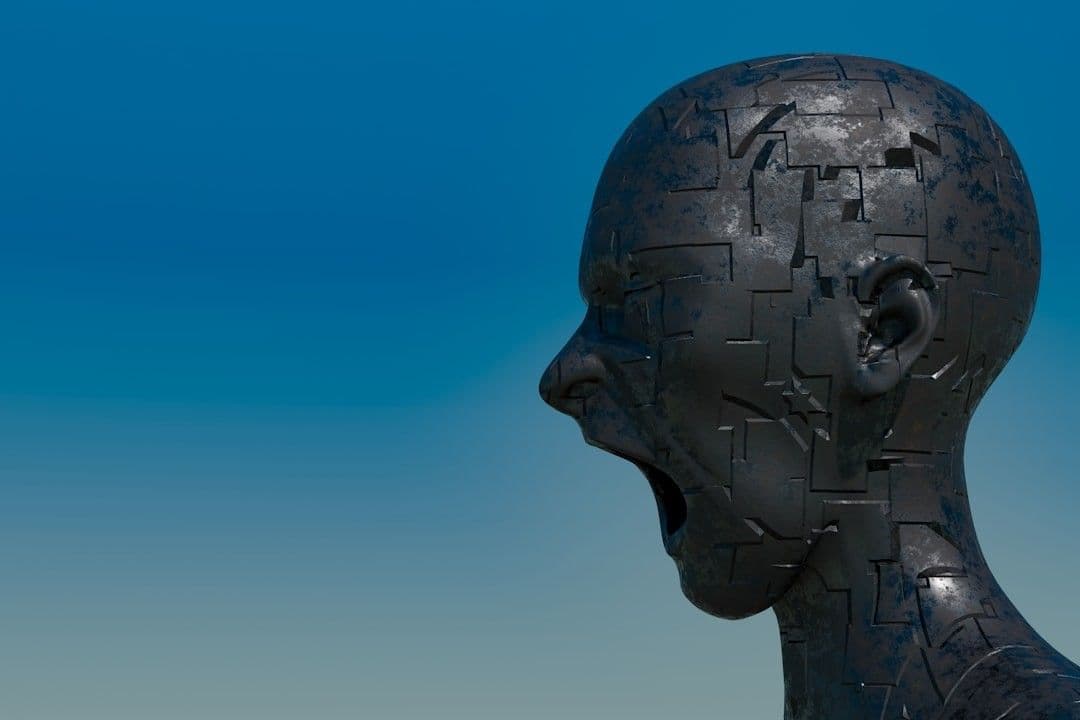 A statue of a person with a broken head