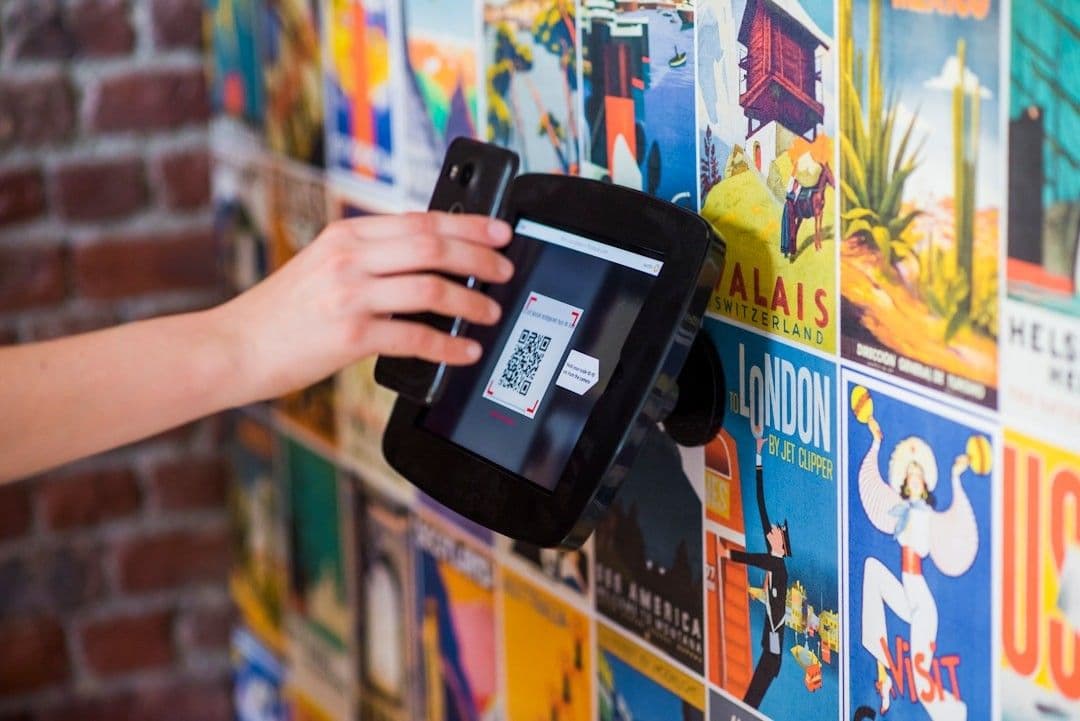 black POS machine