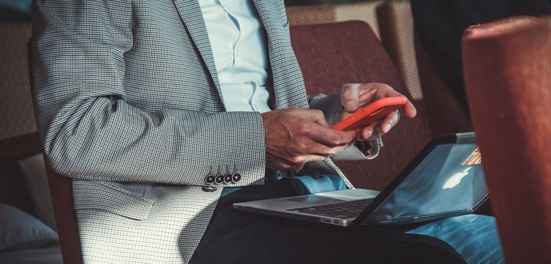 man holding phone