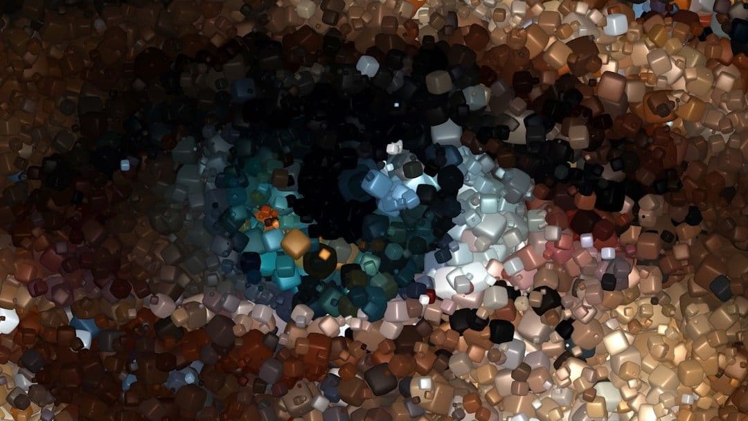 Close-up abstract art of a human eye